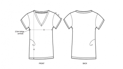 taille-tshirt-femme-col-v